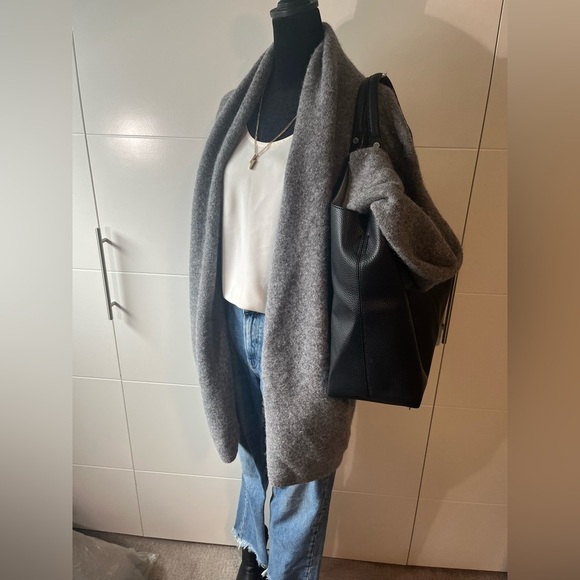 Vince cardigan coat in medium heather grey - Picture 2 of 12